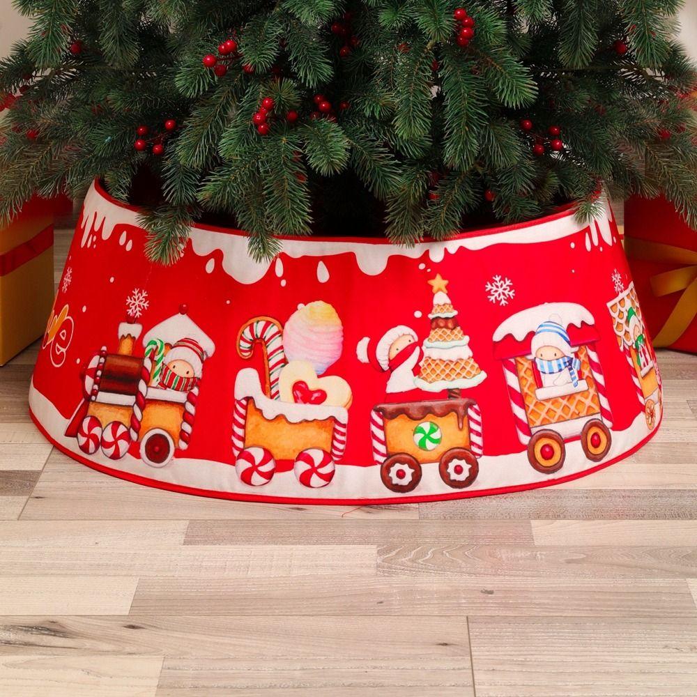 Party Decor Christmas Tree Skirt Happy New Year Snowman Santa Elk Carpet Floor Mat Merry Christmas Home Supplies