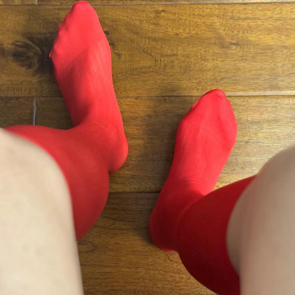 Zhou Men's Silk Nylon Stockings - Striped, Mid-Length, Business Formal Wear