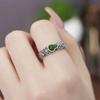 Chinesischer S925 Sterling Silber Wolkenkürbis Ring: Retro-Hofstil Verstellbarer Damenring mit eingelegtem Fu Lu Symbol