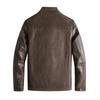 Leather jacket men's autumn and winter new retro premium fleece leather jacket business casual PU leather jacket