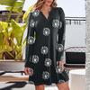 Women's Fashion Plaid V-Neck Long Sleeve Dress