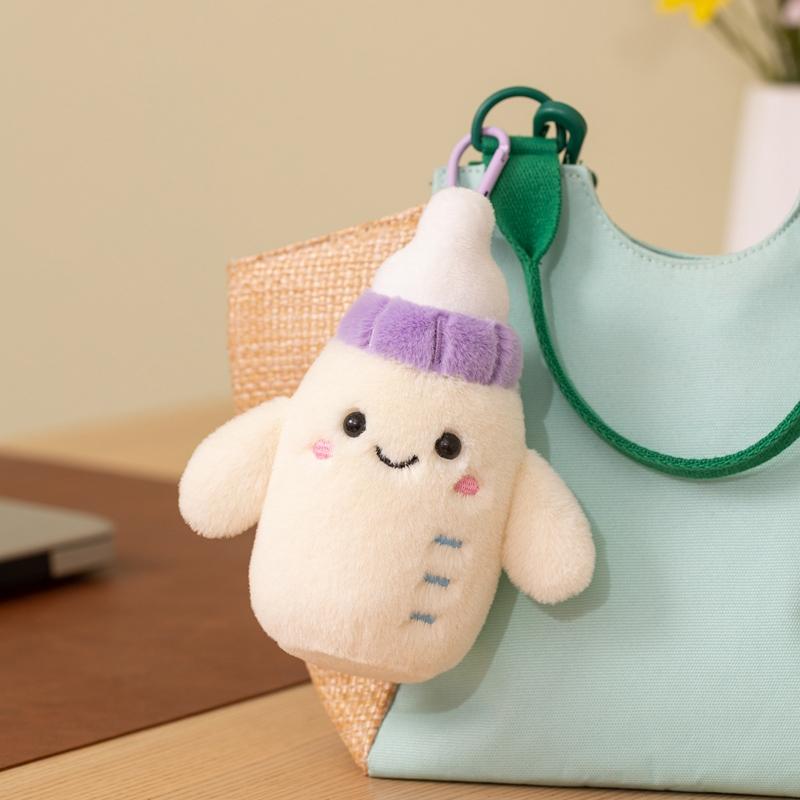 15Cm Kawaii Cup Pendant Bottle Plush Doll Toy Soft Stuffed Keychain Backpack Decor Gift For Kids Cute Stuffed Plushies