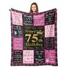 80. Geburtstag Geschenkdecke Druck Weiche und Bequeme Flanelldecke für Sofa Bett Wohnzimmer