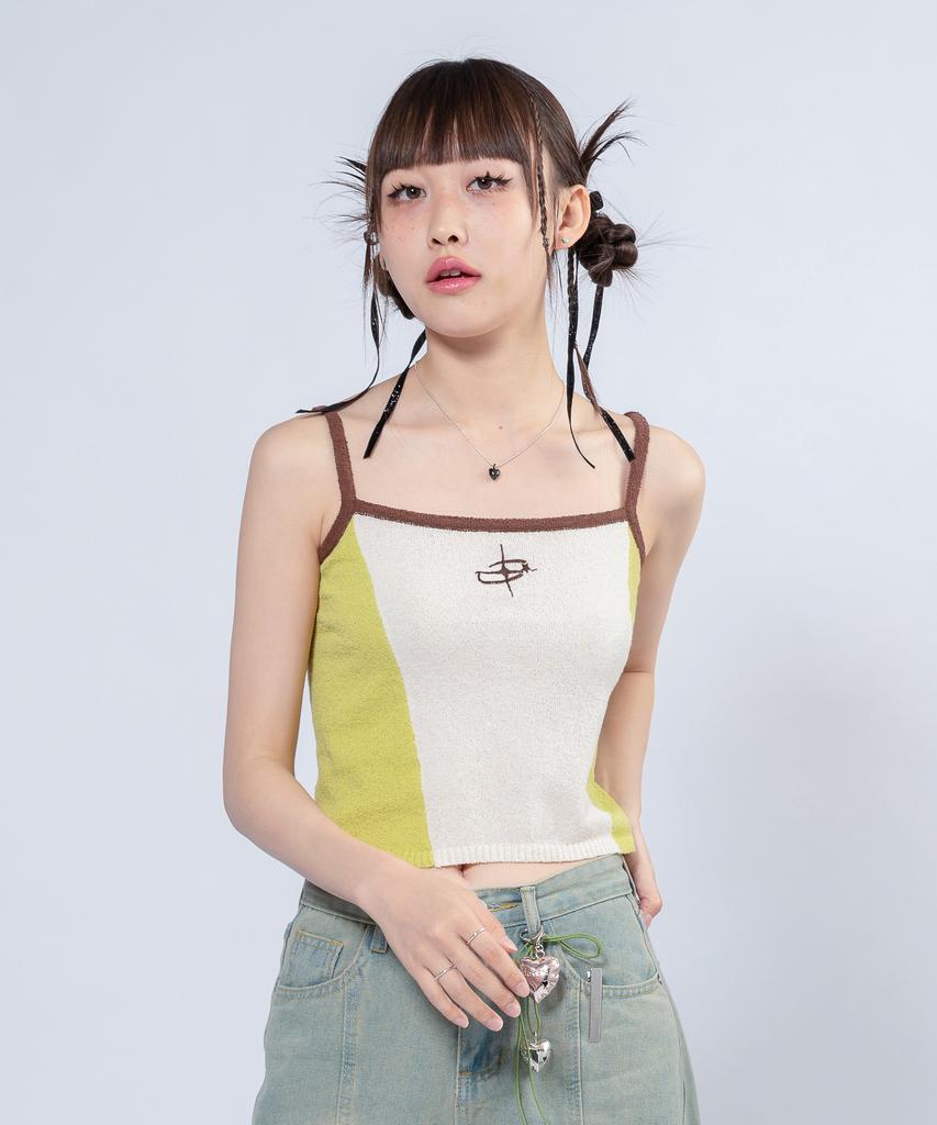 UNUSUALNORMAL Nash 2 Color Knit Top_Cream