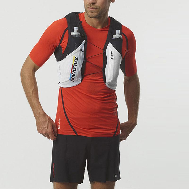 Salomon Running Series Letter Print Color Block Competition Hydration Vest Unisex Vests Black LC2012400