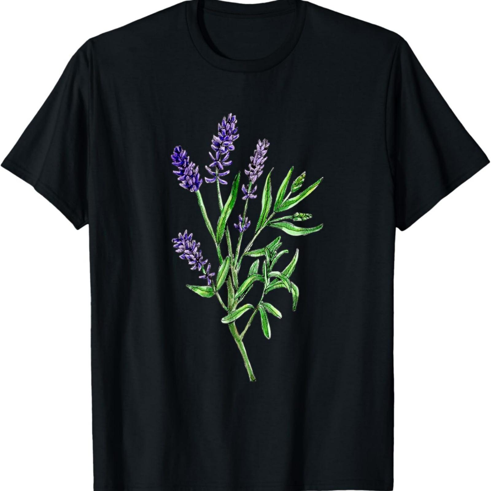 Lavender Watercolor Herbs T-Shirt XXXXXL разноцветный