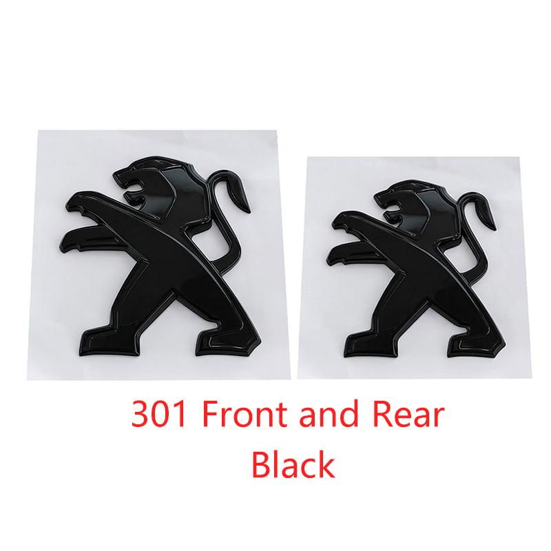 Automobile Front Hood Rear Trunk Badge Lion Emblem for Peugeot 301 ABS Plastic Car Stickers Refitted Decorative Accessories
