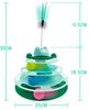 Mersjo THEODORE'S TOWER Interactive 3-Level Cat Toy with Balls and Feather (25x18.5x30 cm)