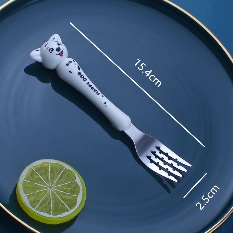 Baby Spoon Fork Gadgets Children Utensil Creative Cartoon Set 304 Stainless Steel Toddler Dinnerware Infant Feeding Portable