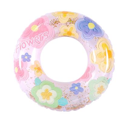 Float for Children and Float Cute Floral with Large Strong Heat Leak Swimming Water Summer Leisure Use Floral Ring, O-Shaped, Adults, Ring,