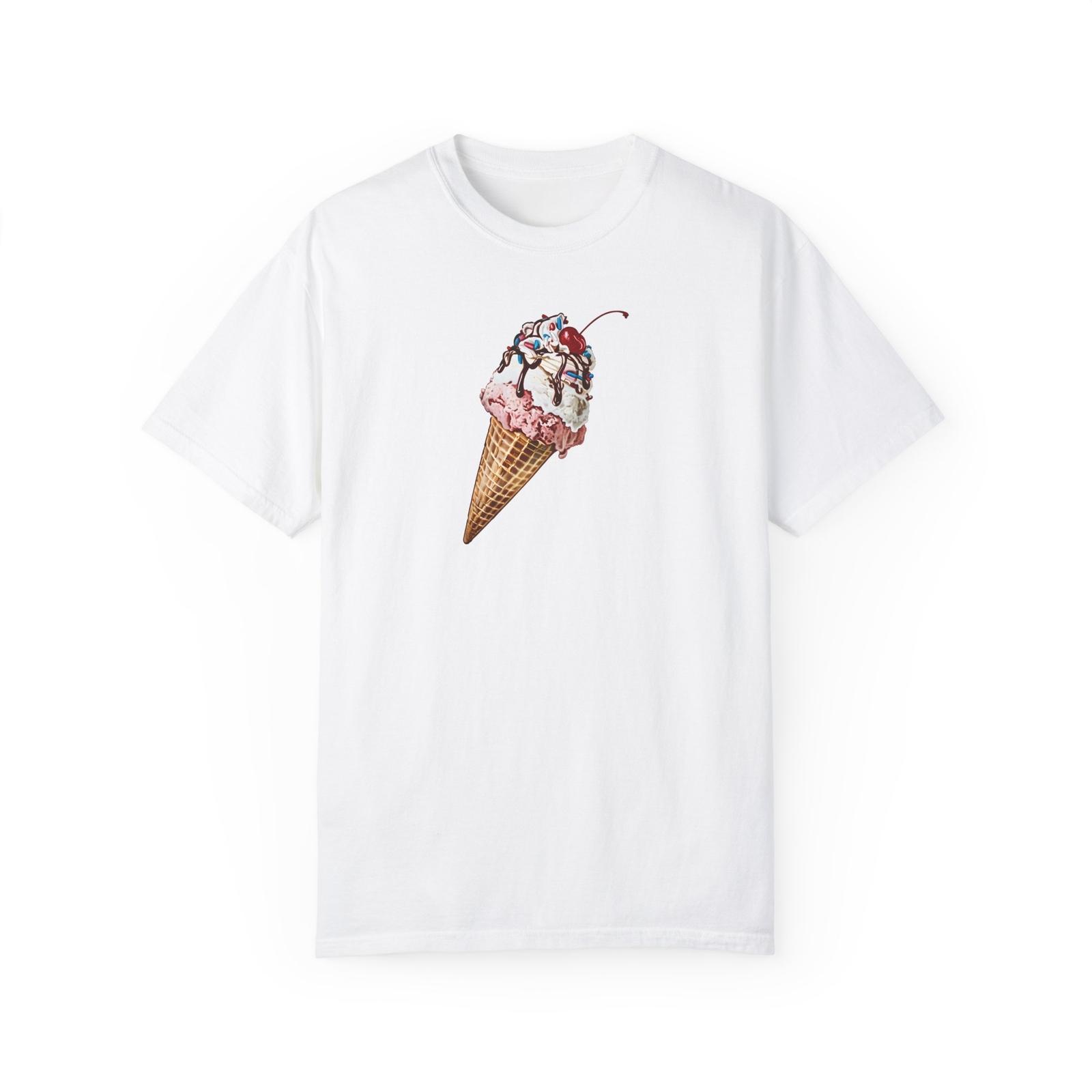 Ice Cream Cone T-Shirt, Fun Summer Tee, Cute Dessert Shirt, Comfort Colors Tee S разноцветный