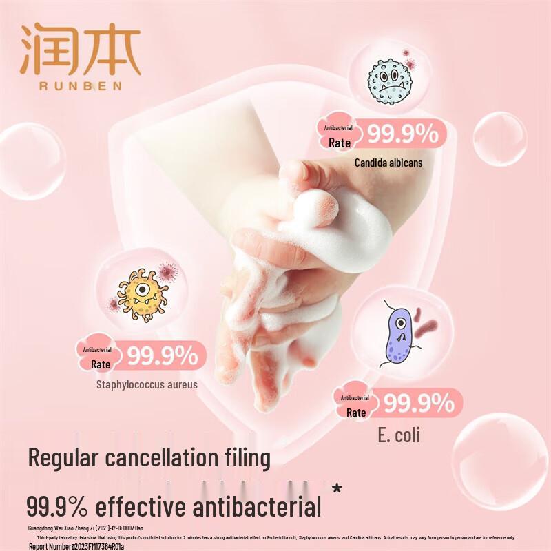 RUNBEN Xiaotaochi Kids' Foaming Hand Soap 4-Pack
