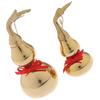 Traditional Chinese Natural Feng Shui Gourd Brass Mental Golden Wu Lou Luo Lu Health Enhance Luck Ornament Home Decor