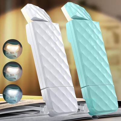 USB Rechargeable Book Light with Timer, 3 Colors&5 Brightness,Clip-On LED Bookmark Reading Lamp In Bed ,Eye Caring Night Reading