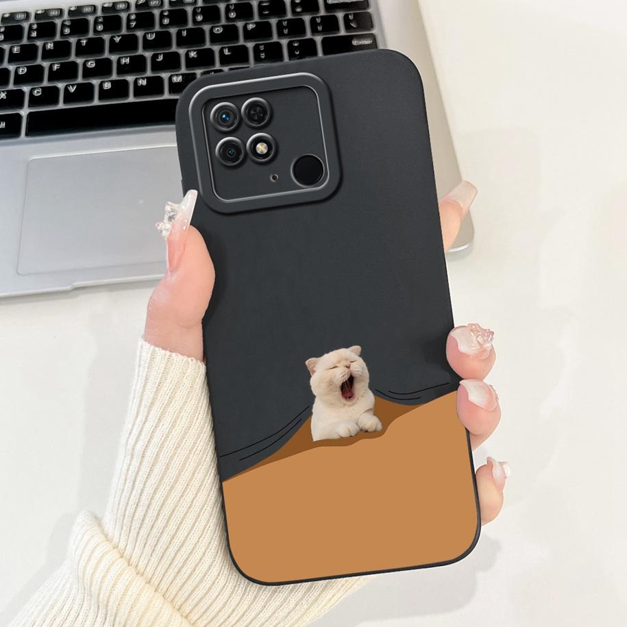 For Xiaomi Redmi 10C Case Cute Panda Rabbit Cartoon Matte Back Cover For Xiaomi Redmi 10 Power Shockproof Bumper Redmi10C Fundas