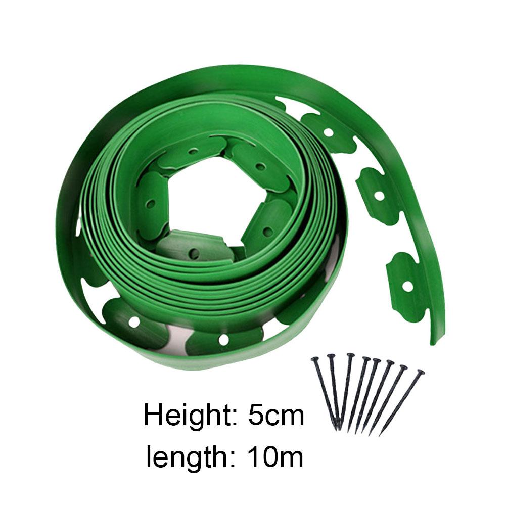 5/10M Fixed Garden Barrier Lawn Grass Plastic Edging Border Landscape Edging Garden Edge Kit With Anchoring Spikes Easy Install