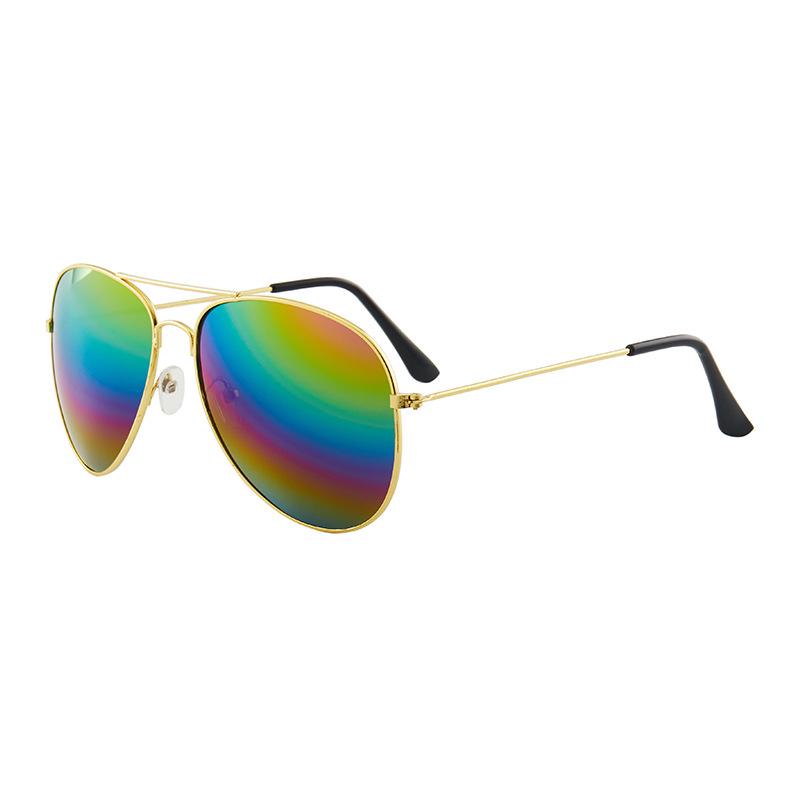 In-Stock Unisex Pilot 3026 Metal Aviator Sunglasses with Aluminum Frame and Spring Legs