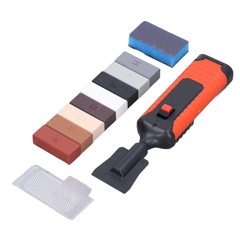 Tile Repair Kit, Porcelain Repair Kit, Ceramic Tile Repair Kit. Includes Electric Heating Pen and 8 Wax Blocks. Ideal for Repairing Cracks, Chips,