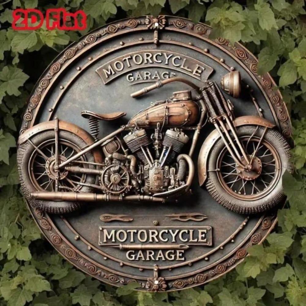 Retro Motorcycle Metal Tin Sign Vintage Garage Wall Decor