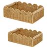 User Friendly Recycled Paper Rope Storage Basket With Fan Shape Edge Ideal For Toilet Paper Holder And Bathroom Decors Items