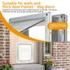Aluminum Alloy Pet Door Flap Magnetic Suitable Walls Thick 11-22CM Dog Door Free Entry Exit Two Way Cat Doors Safety Double Lid