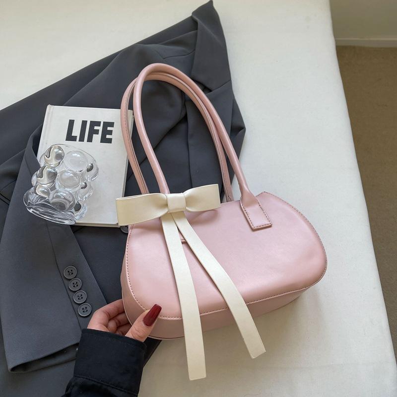 Bolso de hombro con lazo de moda coreana para mujer, sencillo, de gran capacidad y versátil, ideal para el día a día.