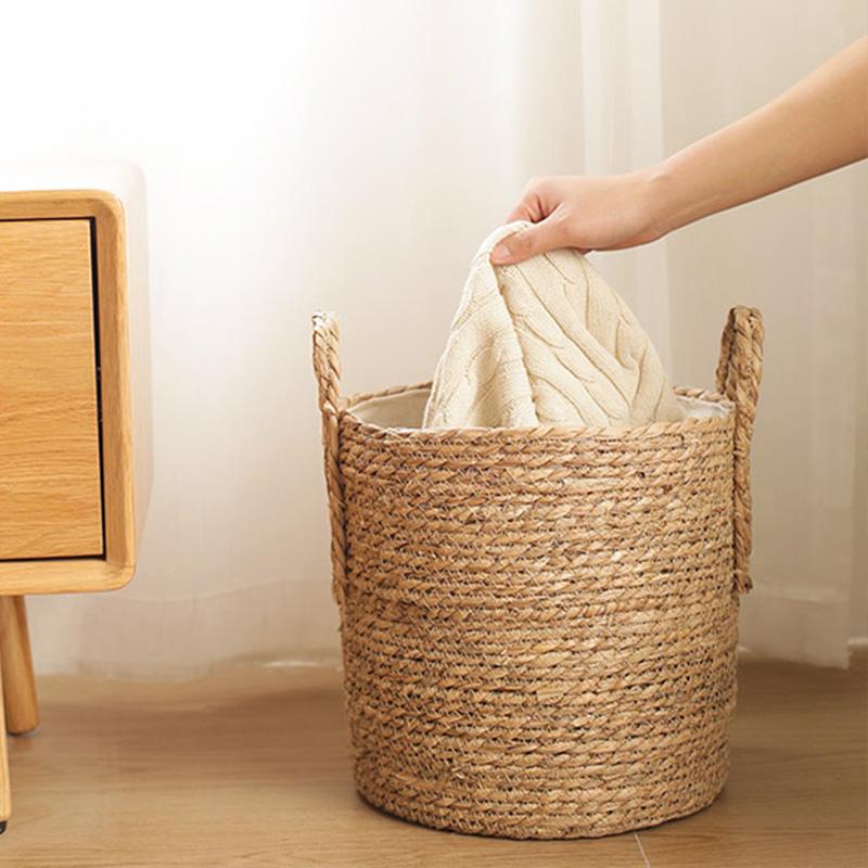 Sundries Storage Basket Picnic Baskets Wicker Baskets Laundry Basket Straw Weaving Flower Plants Pot Woven Garden Flowerpot