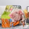 Cute Pig Pink Fleece Blanket Soft Warm Bedroom Throw Blanket On Bed Sofa Bedding Travel Sherpa Blankets for Adult Kids Quilt
