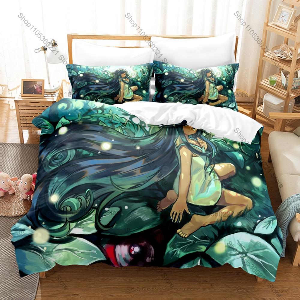 The Song Of Saya Bedding Set Duvet Cover + 2 Pillowcases Hanging Bohemian Horror Visual Novel Saya Anime Bedroom Decor