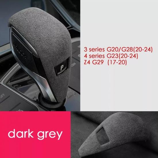 Car Interior Suede Leather Gear Shift Knob Cover Trim For BMW G20 G28 G23 Z4 G29