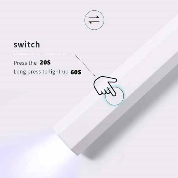 Mini lámpara de uñas portátil de mano para todos los esmaltes de Gel, Máquina secadora de uñas USB de secado rápido, lámpara de uñas LED UV, Mini linterna