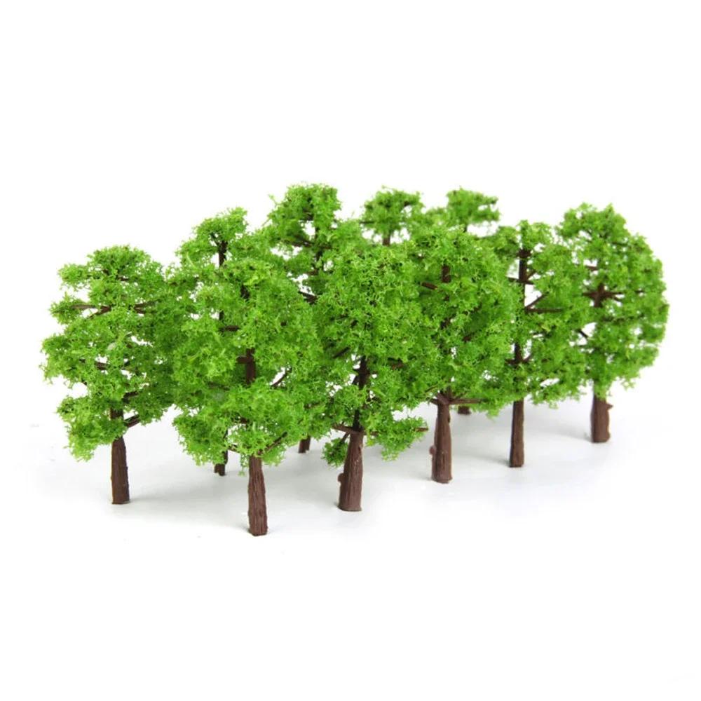 30pcs 3.5cm Train Railroad Model Tree Mixed Micro Landscape Decor Scale Architectural Model Train Layout Tree Building DIY Decor