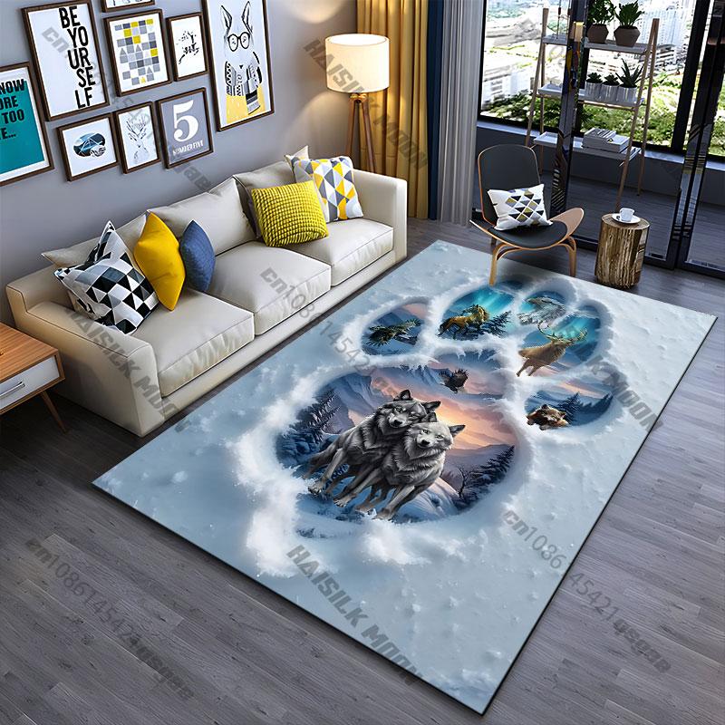 Nature wildlife harmony and spirit carpet Yoga living room room decor children s crawling mat doormat area rug games mat 40x60cm