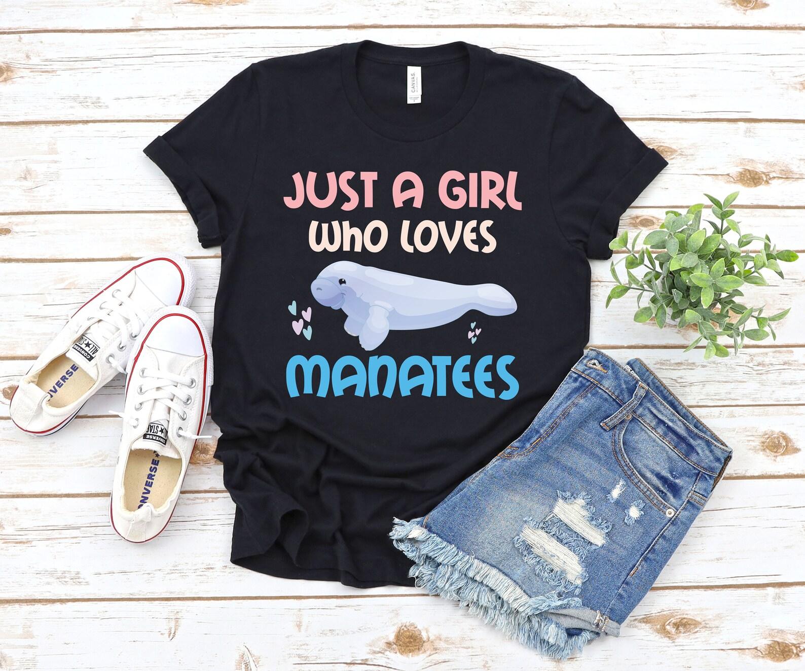 Just A Girl Who Loves Manatee T-Shirt, Cute Funny Manatee Shirts, Manatees Lovers, Floaty Potato, Gifts, Sea Cow, Chubby Mermaids, Tank Top, 140