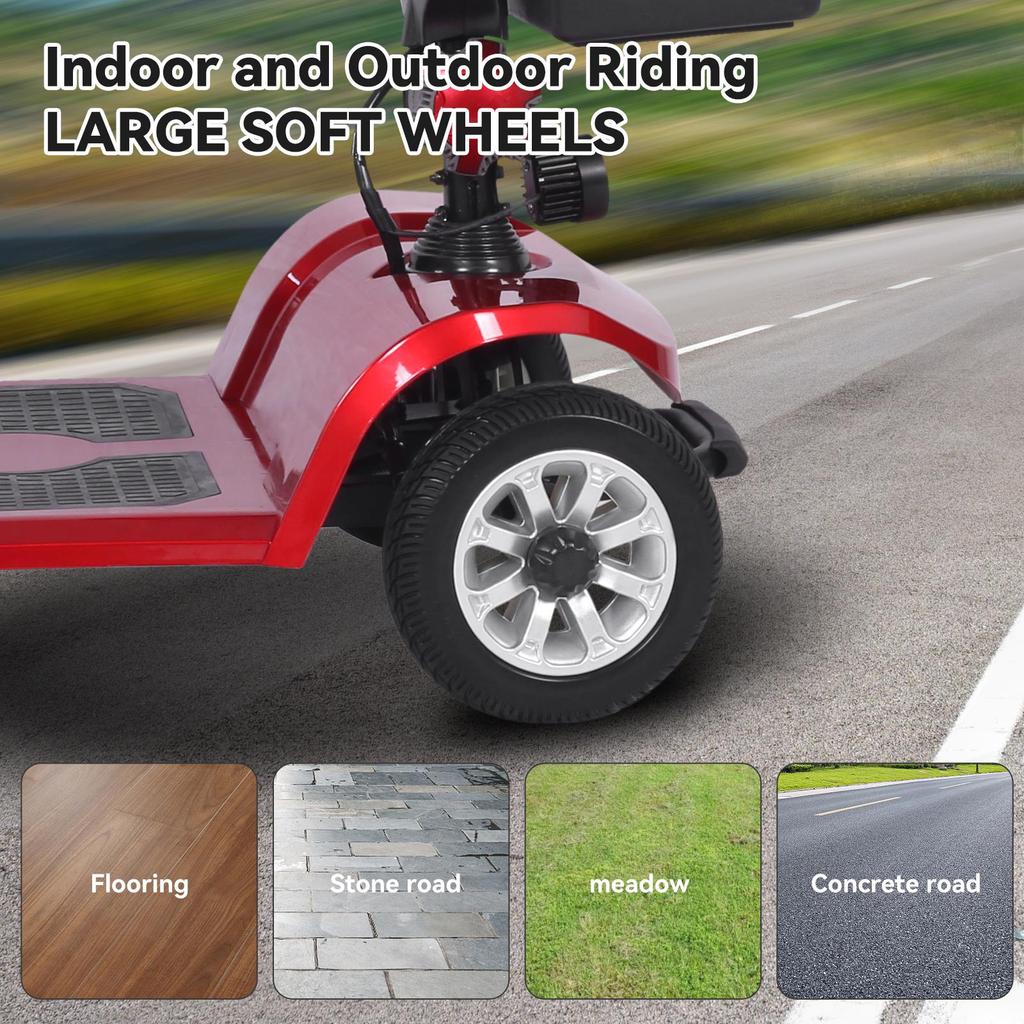 S-02 Scooter de mobilité à quatre roues: Moteur 250W, Batterie Amovible 24V 12Ah, Pneus 8 Pouces—Transport Urbain Pratique