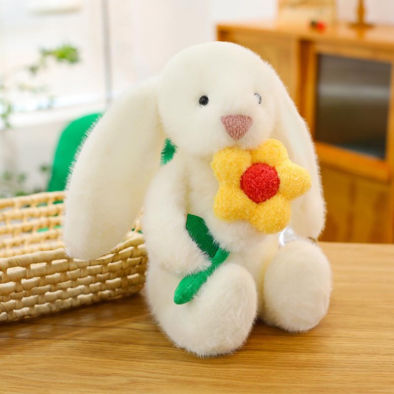 Plush Bunny Doll With Heart Embroidery For Girls And Kids Gift