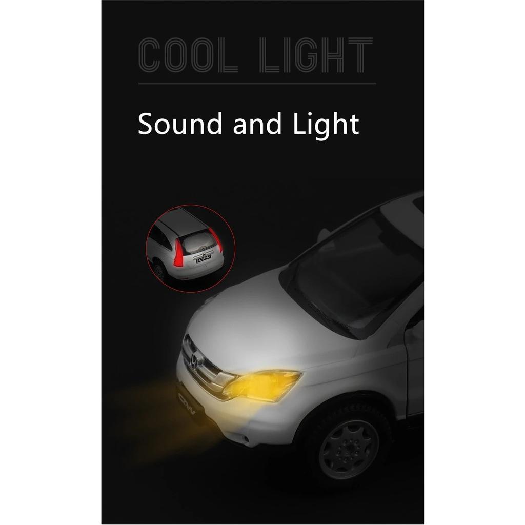 1/32 HONDA CRV SUV Alloy Car Model Diecast Metal Toy Vehicles Car Model Simulation Sound and Light Collection Childrens Toy Gift