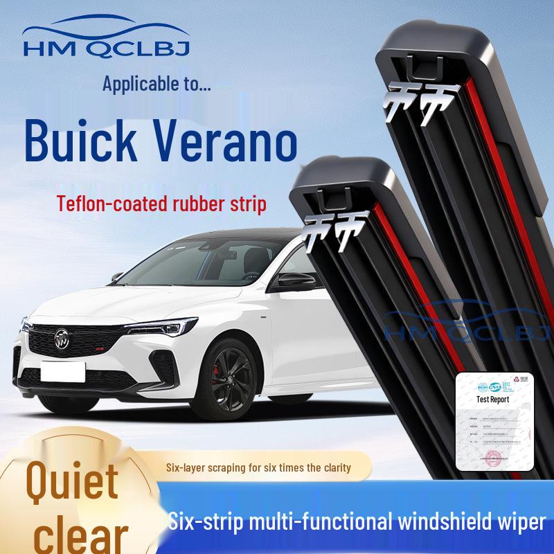 Frameless Multifunctional Wiper Blade for Buick Verano - Universal Fit, Double Strip, 6-Layer Protection