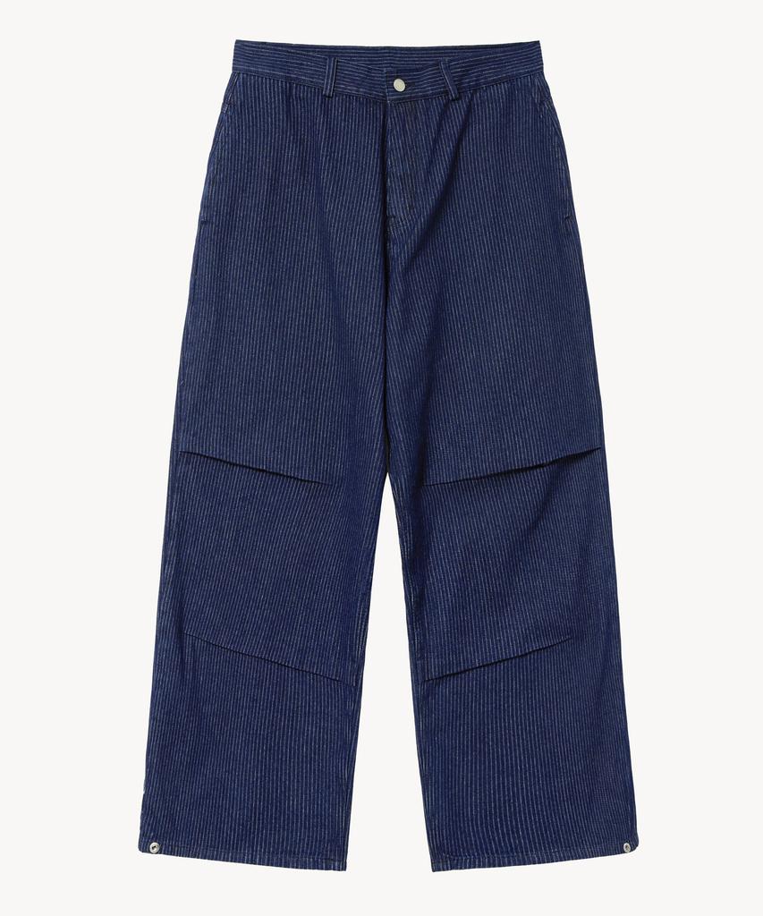 VTWO Balloon Wide Striped Denim Pants (Blue)