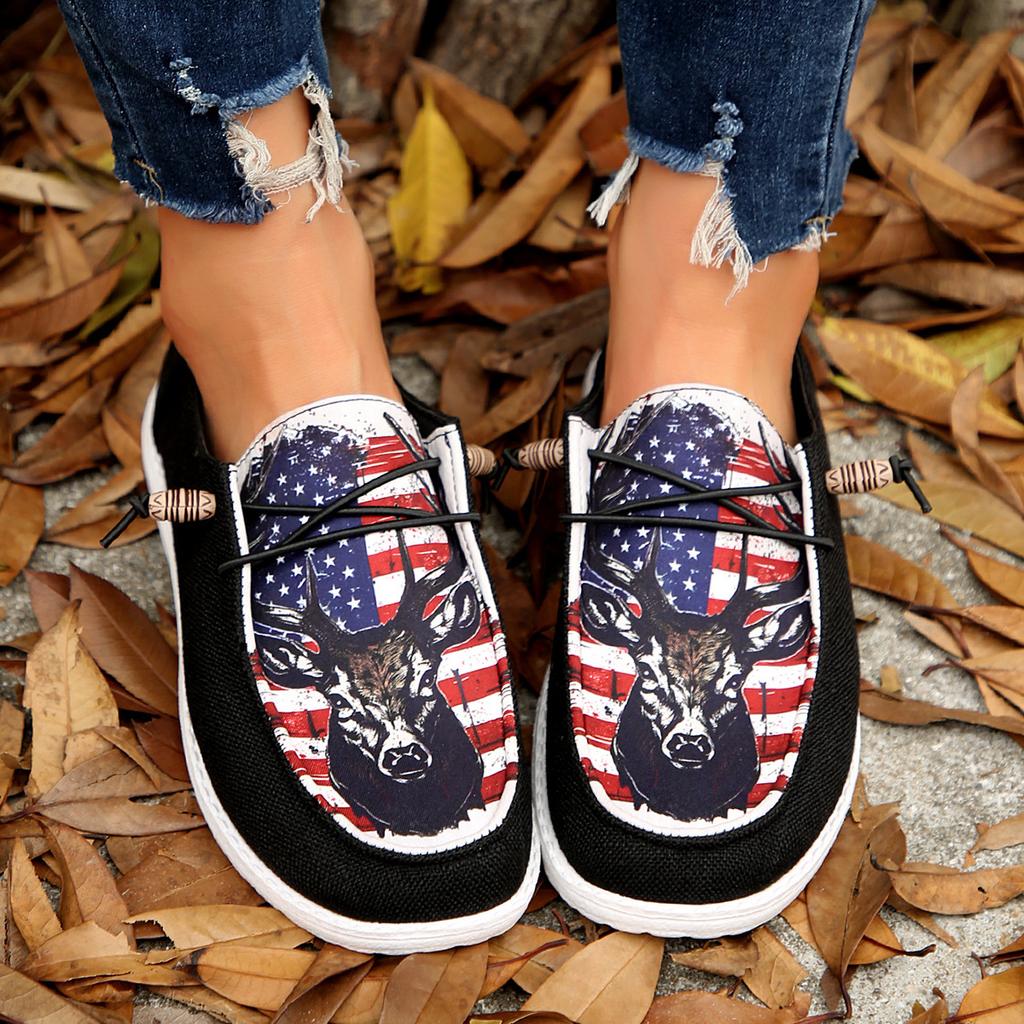 Plus Size Ethnic Style Series Flat Casual Women's Shoes Spring and Autumn New Breathable Soft-soled Shoes