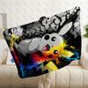 Anime-Picchu-Themen-Weiche Flanelldecke Ganzjahresgeschenk Sofa Bett Reise Büro Wärme Wanddekor Herbst Winter P-Pokemo Fans