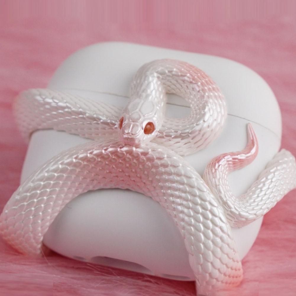 For AirPods Pro 3 Earphone Protective Case Snake-shaped Protective Headphone Shell Anti-drop Scratch-resistant Hollow Resin Case