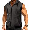 2025 Bestseller Men's Double-Layer Sleeveless Hooded Zipper Sweatshirt - Color Block Casual Fashion