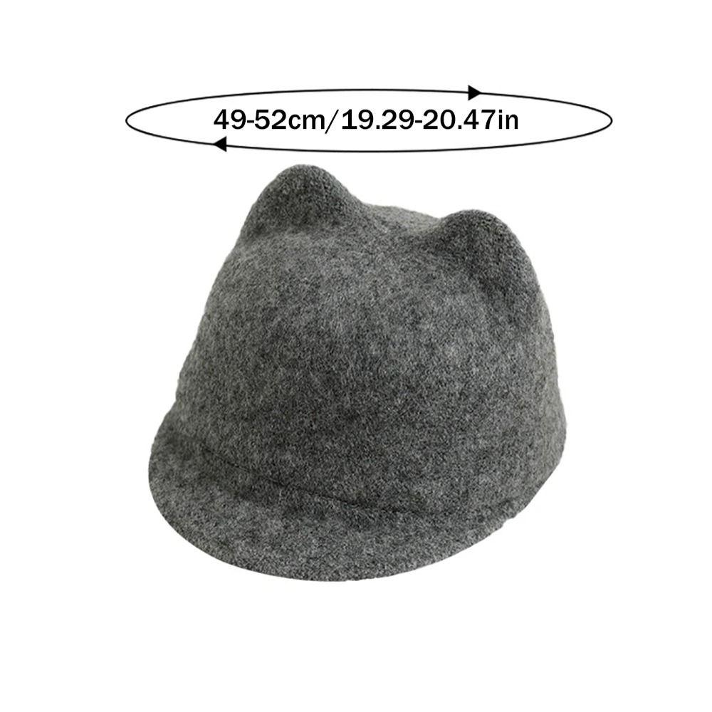 Wool Kids Wool Equestrian Hat Solid Color Kids Sunshade Visors Stylish Baby Knitted Hat  2-6 Year