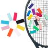 4Pcs Silicone Tennis Racket Grip Rings Rubber Sweat-Absorbing Bands Elastic Handle Closure Stretchable Tennis Accessories