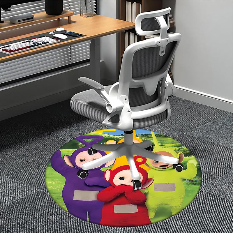 

Teletubbies, Chair mat Round Rug Office carpet, Machine Washable, Non slip, Suitable for Living Rooms, Bedrooms 80cm