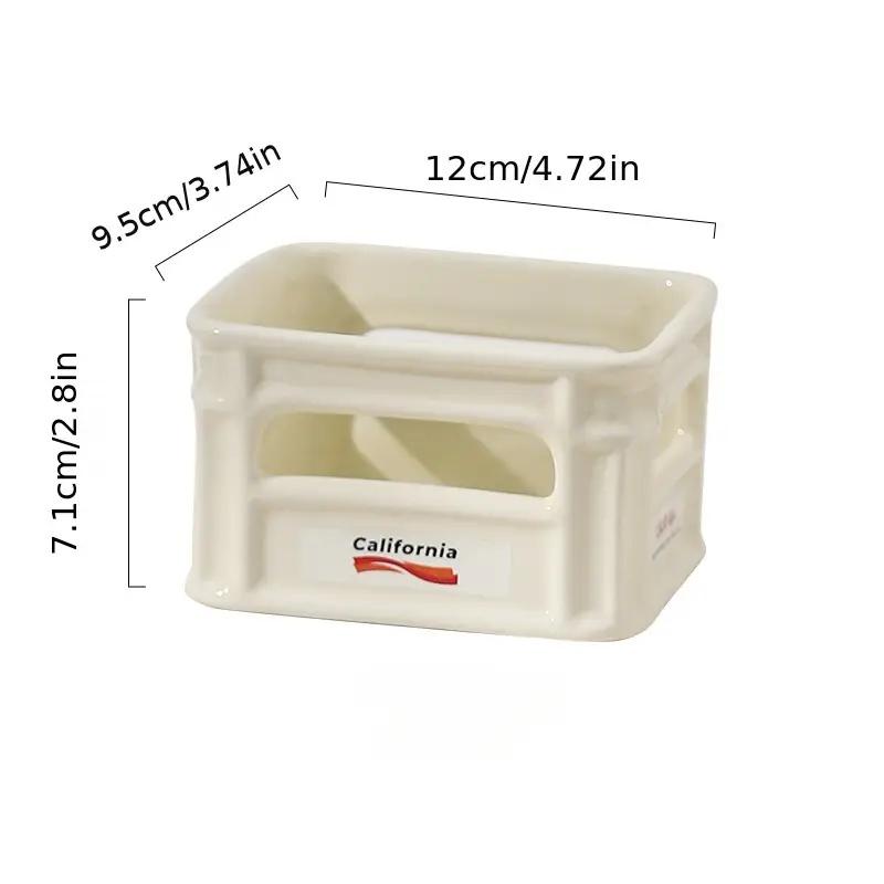 

1Pc Multifunctional Ceramic Storage Baskets for Coffee Tea Bags Kitchen Spices And Snacks Dorm Essentials Desktop Organizer Box