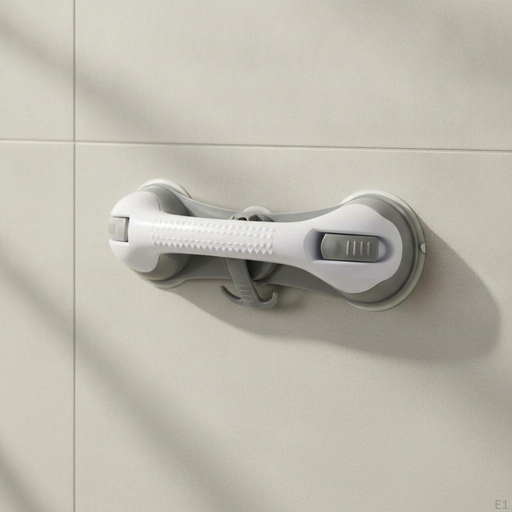 Handle with Suction Cup AntiSlip Grab Bar Drill Washroom for Elderly,