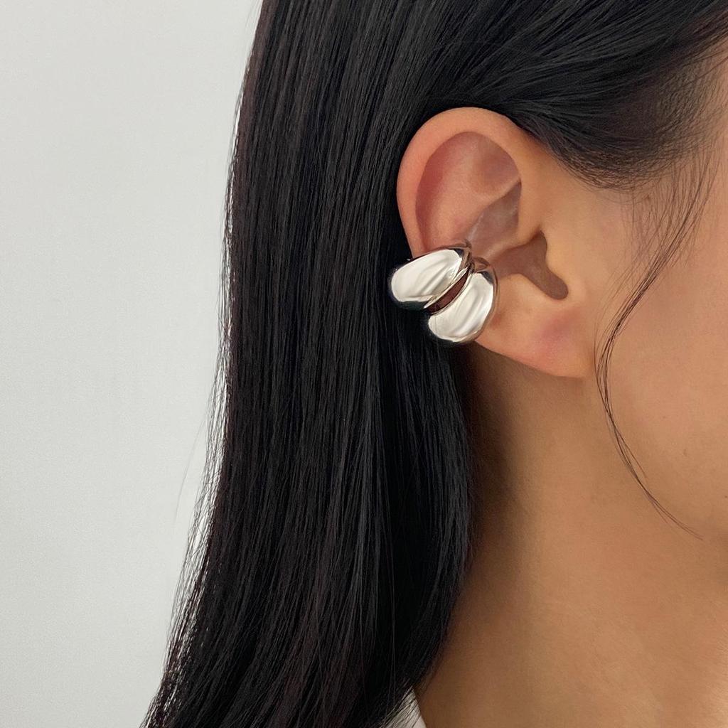 Europäisch-Amerikanischer Kalter Stil Geometrische Spirale Wassertropfen Ohrklemme