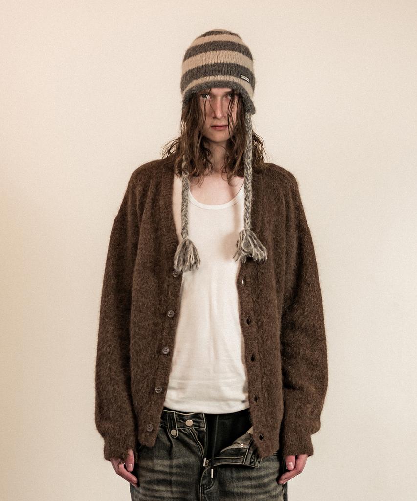 Thevinylhouse Grunge Cardigan Brown